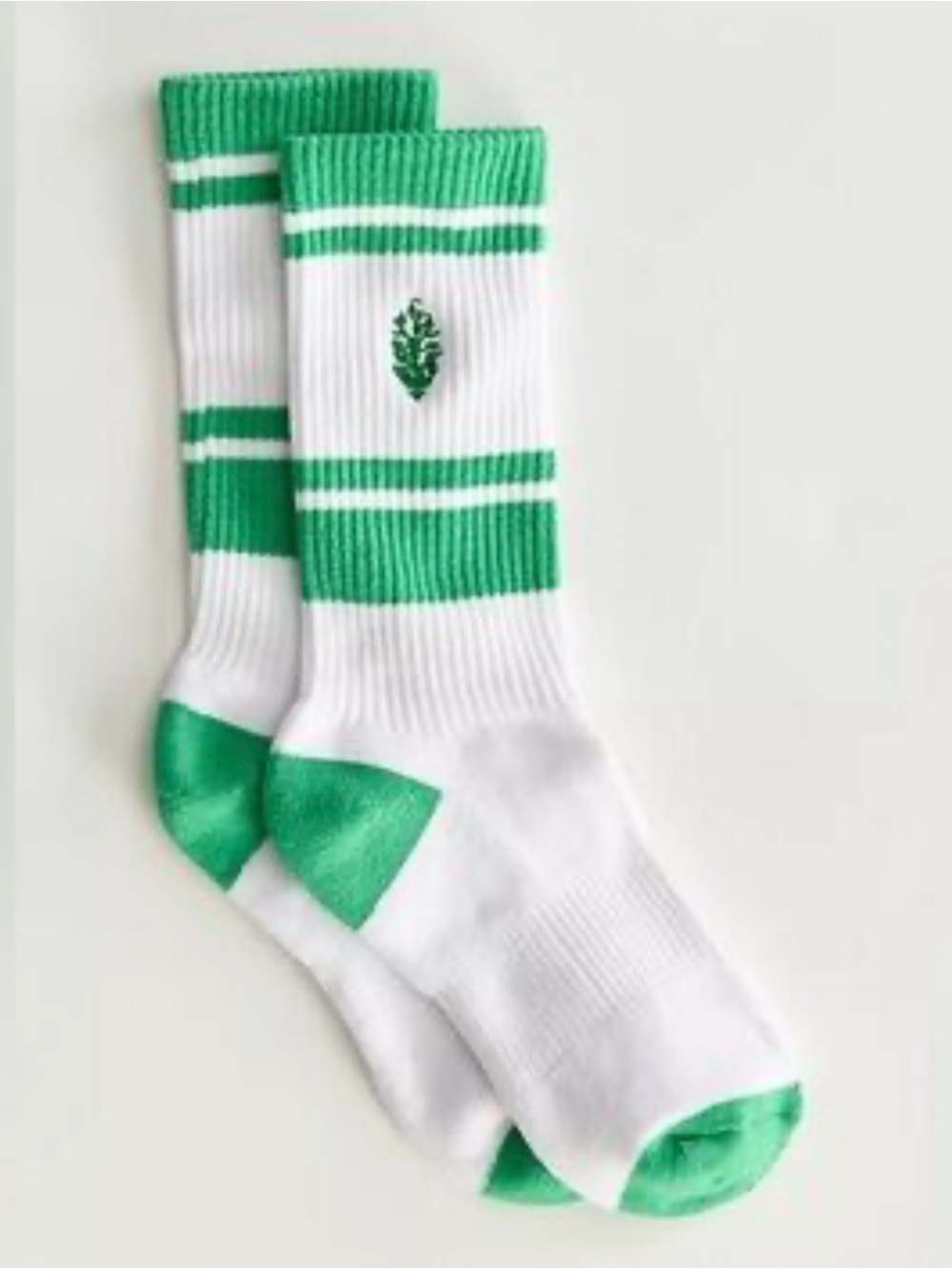 Free People x Lucky Honey Spring Break Prep Tube Socks Green & White $18